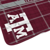 Тексас А & М вертикално Каре фланел руно одеяло