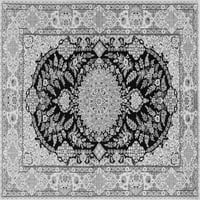 Ahgly Company вътрешен правоъгълник медальон сиви традиционни килими, 3 '5'