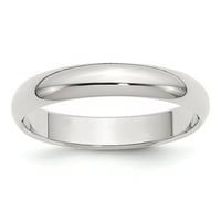 Sterling Silver Half -Round Band - размер 8