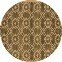 Ahgly Company Indoor Round Oriental Brown Cured Rugs, 5 'кръг