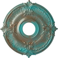 Екена мелница 18 од 4 ид 5 8 таванен Медальон пт Атика, Ръчно рисувана медно-зелена патина