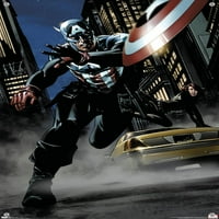 Marvel Comics - Captain America - Плакат за комични стени с бутални щифтове, 14.725 22.375