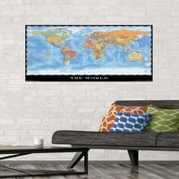 Карта - Световен плакат за стена, 22.375 34