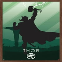Marvel Heroic Silhouette - Thor Wall Poster, 14.725 22.375