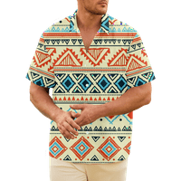 Риза за възрастни Традиционен модел за печат Новост Дишащ атрактивен дизайн Хавайска риза за приятели за открито всеки ден