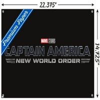 Marvel Captain America: Нов световен ред - плакат за стена с лого с бутални щифтове, 14.725 22.375