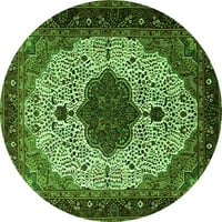 Фирма Ахли Вътрешен Правоъгълник Медальон Зелени Традиционни Килими Площ, 2 '3'