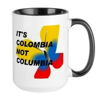 Cafepress - Неговата Колумбия, а не халби на колумбия - унция керамична голяма халба