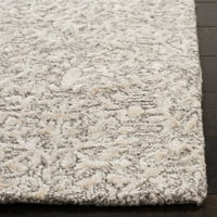 Glamour GLM117C Ръчно изработен сив килим от слонова кост