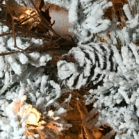 6. ft. Memory-Shape® Snowy Freehold Spruce Pencil Slim Tree с прозрачни светлини