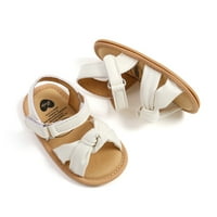 Бебешки момичета отворени сандали за пръсти лято, завъртени с меки обувки за неплъзгащи се ходещи обувки за малко дете новородено бебе