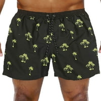Мъжки бански с принт на палмово дърво 5.5 бързо сухи плажни Къси панталони за мъже с мрежеста подплата