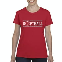 Нормално е скучно-дамска тениска с къс ръкав, до женски размер 3хл-софтбол с топка