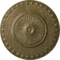 Екена Милуърк 1 2 од 1 4 П Лион таван медальон, ръчно рисуван Мисисипи кален пращене