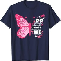 Дърво пеперуда Христос желание дърво подарък за жени тениска