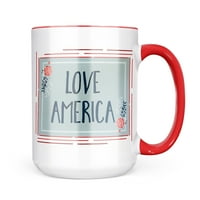 Коледна бисквитка Tin Love America Четвърти юли Рози и звезди Подарък за халба за любители на чай за кафе