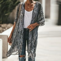 Sdjma мода жени лято печат свободен пясък слънцезащитен крем тънки стил блуза
