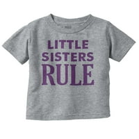Малката сестра правило по-малката сестра любов Младеж тениска момичета бебе малко дете Бриско марки 3Т