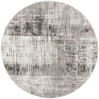 Craft Emmet избледня абстрактно килимче, сиво тъмно сиво, 4 '4' кръг