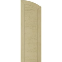Екена мелница 18 в 68 г дървен материал пясъкоструен две равни плосък панел с елипсовидни Топ Фау дърво щори, грунд тен