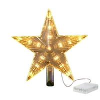 Коледно дърво Топър с LED светлина, коледни декорации на Topper Star Tree, Treetop Star LED светлинна батерия, работеща за коледни празнични парти декорт
