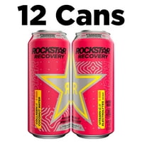 Rockstar Energy Drink, Recovery Strawberry Lemonade, Oz, Pack