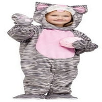 Забавен свят Little Stripe Kitten Girl's Halloween Fancy-рокля костюм за малко дете, 3T-4T