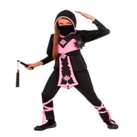 Костюмът на Rubie's Costume - Pink Crystal Ninja Детски костюм - L
