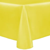 Крайна Текстилна Обратима Шантунг Сатен-Величествена Овална Покривка Лимонено Жълта