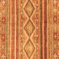 Ahgly Company Indoor Square Southwestern Orange Country Country Rugs, 4 'квадрат