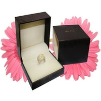 18k годежни пръстени от бяло злато 1. CT TW Diamond Ring Gift Bo Authenticity Cards Riviera Shank