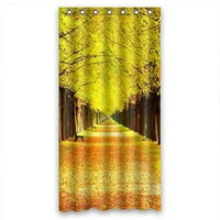 Mohome Yellow Defoliation Design Душ завеса водоустойчив полиестер тъкан за душ завеса размер