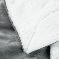 Шерпа руно одеяло цар размер плюшено сиво хвърлят одеяло пухкави меки одеяла за легла от легло