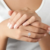 Tucson - Moissanite Asscher Cut Lab Diamond Politaire годежен пръстен