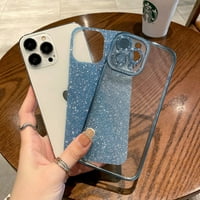 Toyella Glitter Plating Straight Edge Phone Case Blue iPhone13pro