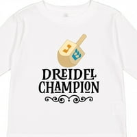 Inktastic Hanukkah Dreidel Champion Gift Toddler Boy или Toddler Girl Тениска с дълъг ръкав