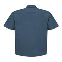 Червен кап® Мъжки къс ръкав подобрена видимост Индустриална работна риза