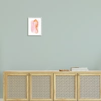 Ступел индустрии нежно оранжево Морско Конче пъстри розови акварел подробно Живопис бяла рамка изкуство печат стена изкуство, дизайн от Даян Нойкирх