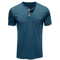 Лийшечин оферти ризи за мъже с къс ръкав мускулести основни твърди чист цвят блуза чай дрехи върхове на клирънс