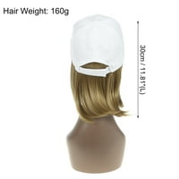 Уникална изгодна Бейзболна шапка коса права къса перука прическа 12ин за жена златен тон