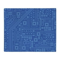 Cafepress - Бъдещо одеяло на дъската за синя верига - Меко одеяло за хвърляне на руно, 50 x60 одеяло на стадиона