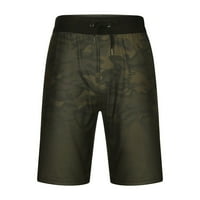 Ханас мъжки летни дом Градиент цвят сблъсък къс ръкав Къси панталони спортни тънки Комплекти зелен ххл