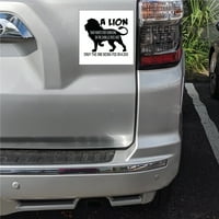 Отличителен стикер по поръчка на бронята - 8 8 декоративен стикер-бял фон-лов на лъвове за оцеляване не завижда на зоопарка